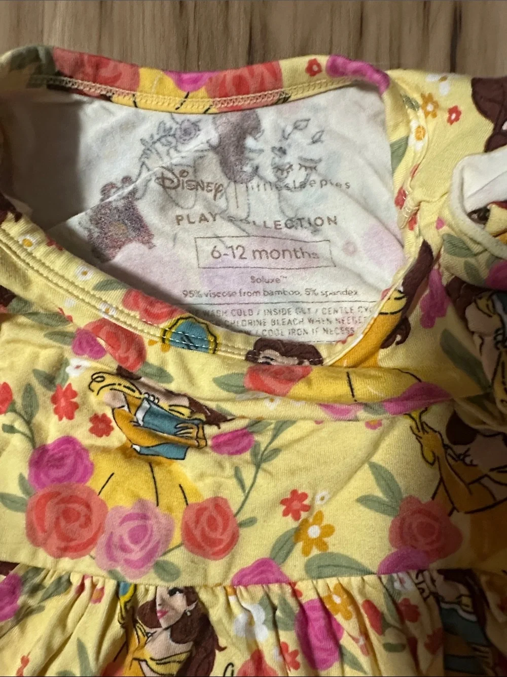 6-12 Month Little Sleepies Belle Bodysuit Dress Zippy and Bow